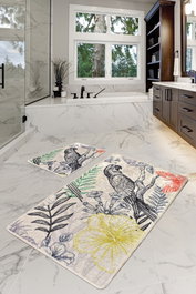 Mijölnir Juego de alfombras de baño Parrot Multicolor